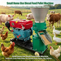 Machine à granulés d'aliments pour animaux de ferme à haut rendement 500 kg/h, moulin à granulés d'aliments pour volailles automatique pour petit atelier de transformation d'aliments