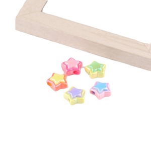 Cuentas Acrílicas Coloridas en Forma de Estrella 3D para Hacer Pulseras, Accesorios de Joyería DIY, Cuentas Sueltas de Resina Plástica de Colores Aleatorios - Product Image 5