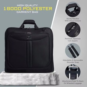 Free sample Comfortable Carrying Premium <b>Travel</b> <b>Garment</b> <b>Bag</b> with Shoulder Strap for Suits and Dresses - Product Image 4