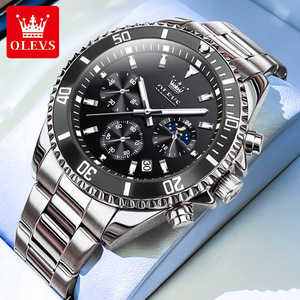 OLVES 2870 Relojes de hombre Marca superior Reloj de negocios Hombres Cronógrafo Reloj de pulsera de cuarzo Fecha Hombre Relogio Masculino - Product Image 5
