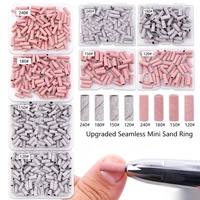 Kit d'outils de manucure avec embouts de ponceuse à ongles sans soudure améliorés de 3 mm, grain 80 #   120 # 150 # 180 # 240 #   Bandes de ponçage pour perceuses à ongles