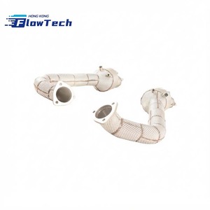 Sistema de escape de alto rendimiento con downpipe para Porsche 718 GT4 GTS Spyder 4.0L, acero inoxidable 304, ajuste directo, Euro 5, 200 celdas - Product Image 5