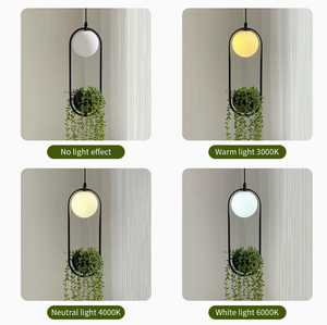 <b>Faux</b> Mandala Eucalyptus Hanging Planter Set,Artificial Green <b>Plant</b> Pendant Light, Home Decor Indoor Suspended Botanical Lighting - Product Image 2