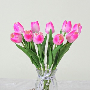 Tulipani viola di alta qualità fiori laurea festa della mamma del ringraziamento casa decorazione di nozze Multi-colore tulipani artificiali - Product Image 4