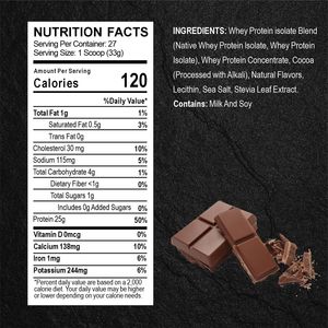 VitaHall 100% Whey Proteïne Poeder Chocolade Smaak Pre-Workout Poeder Ondersteunt Spiergroei en Herstel - Product Image 2