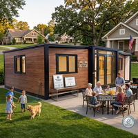 Maison conteneur en acier extensible 20, 30, 40 pieds, 3 chambres, design contemporain, garantie 5 ans pour bureaux, cuisines, salles de bain