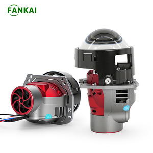 Lampe de phare de voiture FANKAI 3 pouces à LED, double faisceau, AFS, clignotant circulaire, IP65, 60W, Bi-LED - Product Image 1