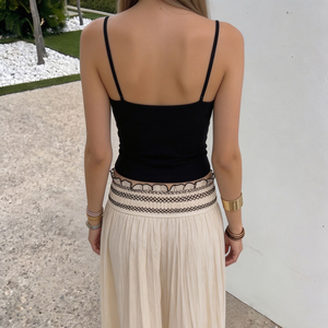 Women's Vintage Y2K <b>Sequin</b> Floral Knitted Tank <b>Top</b> Contrast Color Slim Fit Adjustable Strap Summer Sleeveless Cami - Product Image 4