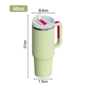 Vente en gros à prix réduit, gobelet isotherme de voyage en acier inoxydable sans BPA, 40 oz, avec poignée et couvercle, maintien au chaud pendant 6 à 12 heures - Product Image 6