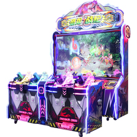 Dinosaur Century, machine de jeu d'arcade de tir pour 4 joueurs, simulateur de tir à monnayeur avec lumières dynamiques