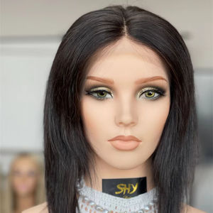 2025 Venta caliente para cortar Color Natural Peluca con malla frontal transparente Invisible Nudo pequeño Cabello europeo para la pérdida de cabello Mujeres blancas - Product Image 1