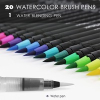 OUTAE Stylos marqueurs pinceaux à encre à base d'eau multicolores, marqueurs artistiques à pointe pinceau pour étudiants