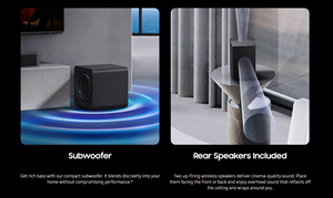 ระบบ<span class=keywords><strong>ลำโพง</strong></span>โฮมเธียเตอร์ Samsung HW-Q930F, <span class=keywords><strong>ซาวด์</strong></span><span class=keywords><strong>บาร์</strong></span>สมาร์ทโฮมซีเนม่า Q-series รุ่น HW-Q930F ระบบเสียง 9.1.4 แชนแนล พร้อมซับวูฟเฟอร์และลำโพงหลัง - Product Image 2