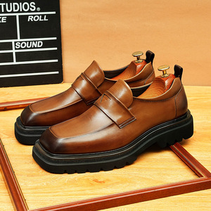 Zapatos Oxford Formales de Negocios para Hombre, de Cuero Brillante de Alta Calidad, Punta Puntiaguda, Impermeables, Transpirables, con Soporte de Arco, Sin Cordones, DL0214 - Product Image 3