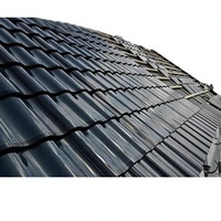 Tuiles solaires 60W à base d'aluminium noir, triple courbure, système photovoltaïque pour toiture, approvisionnement direct usine Chine, certifié CE