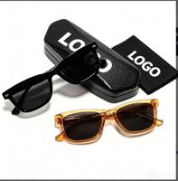 Lunettes de soleil carrées polarisées UV400 en acétate élégantes et personnalisables pour hommes et femmes, idéales pour la conduite en extérieur