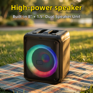 Haut-parleur sans fil puissant S803 160W avec deux microphones sans fil et batterie longue durée 8000mAh pour les marchés nocturnes et les stands <span class=keywords><strong>de</strong></span> commerçants - Product Image 4