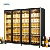 Réfrigérateur professionnel pour boissons avec porte vitrée, refroidisseur vertical pour boissons, réfrigérateur commercial pour hôtel, restaurant, café