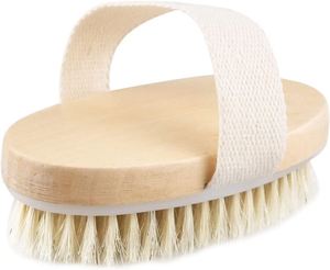 Brosse corporelle sèche en bois à poils naturels pour le bain, vente en gros - Product Image 2