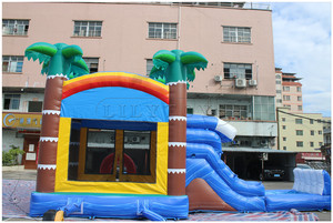 Castillo inflable de jungla <span class=keywords><strong>Tropical</strong></span> Jumping Combo Bounce House Backyard Castillo Inflable Jungla inflable Jumping Bouncer - Product Image 4