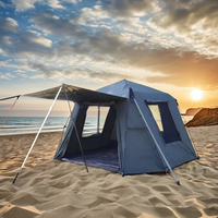 Tentes de pêche en toile Oxford pour l'été, imperméables 3000 mm+, camouflage, bivouac à structure droite, une chambre individuelle