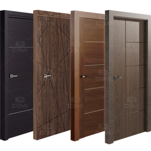 باب خشبي داخلي بتصميم عصري عالي الجودة من أفضل المصنعين في الصين، باب مخصص لغرف النوم والمنازل - Product Image 2