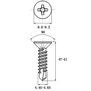 Tornillo Moderno de Acero con Cabeza Hexagonal Avellanada para Uso en Exteriores, Salas de Estar, Hospitales, Escuelas, Salones, Hogares, Oficinas y Supermercados - Product Image 4