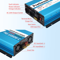 Convertisseur de courant Pretiosus à onde sinusoïdale pure 3000W 12/24/48V DC vers AC 100V 110V 120V 220V 230V 240V avec chargeur pour camping-car