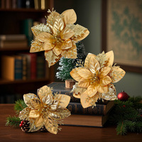 Fleurs pour décorations d'arbre de Noël Fleurs en tissu Ornements suspendus Décoration de guirlande pour les célébrations de vacances