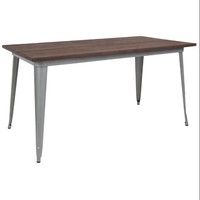 Ensemble de table de restaurant commercial 80x120cm, chaises et table en métal colorées, style industriel