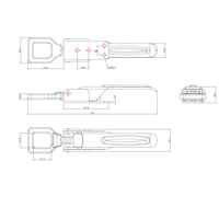 Loquet à ressort réglable en acier zingué pour camion, loquet à bascule, loquet de fixation