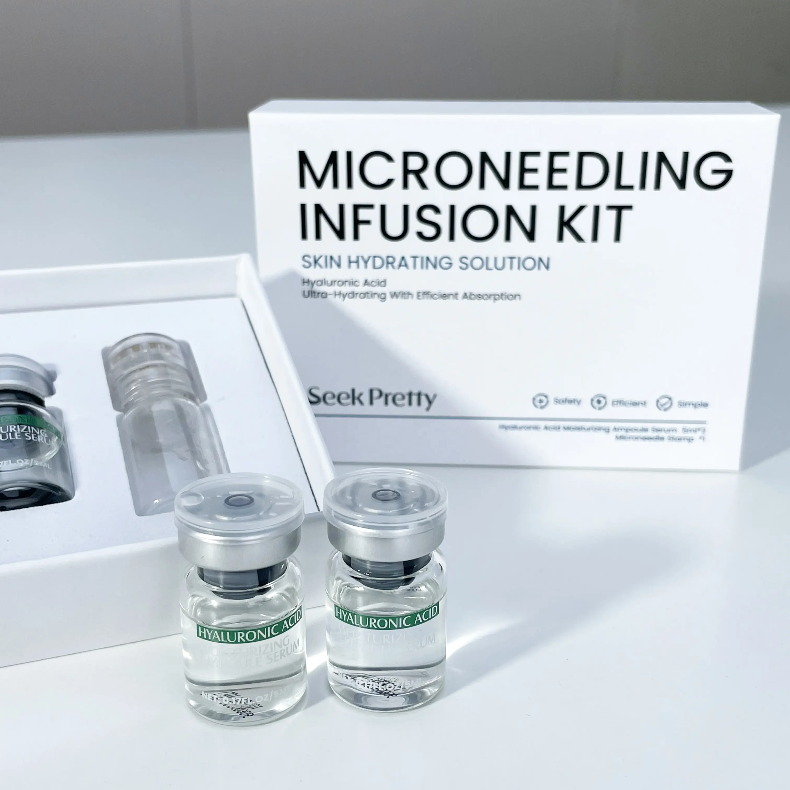 Sistema de micro-infusão de soro de microagulhamento anti-idade para rosto, sistema de micro-infusão de soro de microagulhamento de células-tronco exossomas de marca própria