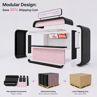 Kiosque de restauration mobile personnalisé, écologique, recyclable, étanche, pour la vente de nourriture de rue, cuisine préfabriquée