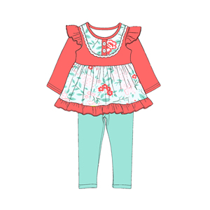 <span class=keywords><strong>Venta</strong></span> Caliente Conjunto <span class=keywords><strong>de</strong></span> <span class=keywords><strong>Ropa</strong></span> <span class=keywords><strong>Infantil</strong></span> <span class=keywords><strong>de</strong></span> 2 Piezas, Manga Larga + Pantalones, Estampado Floral, <span class=keywords><strong>Ropa</strong></span> para Niñas - Product Image 3