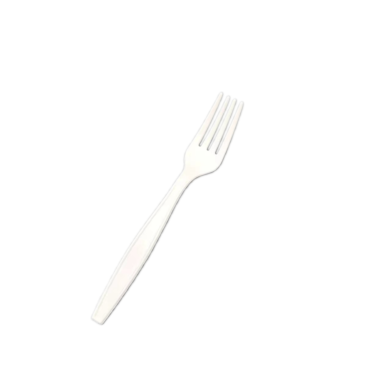 Vajilla compostable de 7 pulgadas, precio de fábrica, tenedores de plástico desechables, cucharas, almidón de maíz, tenedor largo de 17,5 cm para la cena