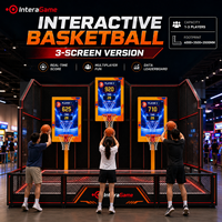 Jeu d'arcade de tir au basket numérique multi-cerceaux personnalisé avec équipement de comptage électronique des scores pour centre sportif intérieur