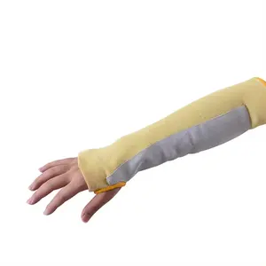 Aramid lengan panjang tahan panas anti-potong lengan pelindung kerja untuk koki.