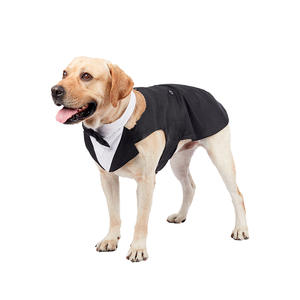 Baju Formal pesta pernikahan anjing setelan tuksedo dan kerah Set anjing pangeran dasi kupu-kupu pakaian kain semua musim - Product Image 2