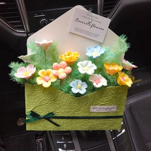 Bouquet de fleurs floquées fait main, style niche haut de gamme, cadeau pour anniversaire, fête des mères, Saint-Valentin - Product Image 1
