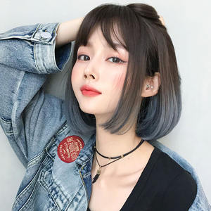 Pelucas 7JHH, Pelucas Cortas Bob Ombre Azul <span class=keywords><strong>para</strong></span> <span class=keywords><strong>Mujer</strong></span>, Venta al por Mayor, 150% 180% <span class=keywords><strong>de</strong></span> Densidad, Pelucas Bob Sintéticas sin Frente <span class=keywords><strong>de</strong></span> Encaje - Product Image 5