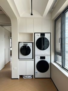 ตู้บ้าน Jingshun สำหรับเครื่องซักผ้าและเครื่องอบผ้าปรับแต่งได้ตามต้องการทันสมัยจัดเก็บเฟอร์นิเจอร์ในบ้านดีไซน์ฟรี - Product Image 6