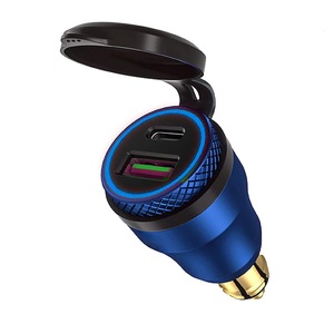 Adaptateur secteur DIN Hella Plug vers QC 3.0 <span class=keywords><strong>USB</strong></span> et <span class=keywords><strong>chargeur</strong></span> Type C compatible avec la <span class=keywords><strong>moto</strong></span> <span class=keywords><strong>BMW</strong></span> Triumph Tiger Ducati - Product Image 1