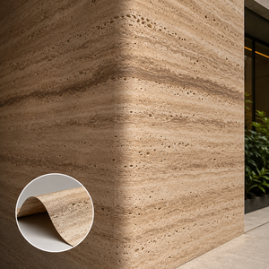 Revêtement mural en pierre souple ultra-fin de 3 mm, flexible, auto-adhésif, carrelage mural en option <span class=keywords><strong>pour</strong></span> la rénovation intérieure DIY - Product Image 2