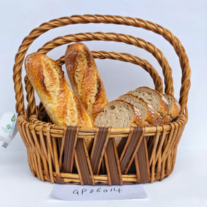 Ensemble de paniers ovales en <span class=keywords><strong>osier</strong></span>, paniers de rangement ronds en saule, paniers rectangulaires tressés à la main style fruit pour l'organisation de la maison - Product Image 4
