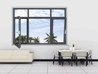 Ventanas y Puertas Corredizas de Aluminio para Villa con Pantalla de Persiana Horizontal de Doble Vidrio Resistente a Huracanes