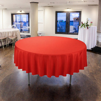 Nappe ronde personnalisée Haushead 90R en polyester tissé blanc, noir, ivoire pour banquet, fête, mariage, usage domestique et extérieur