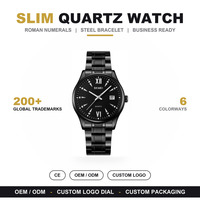 Jam Tangan Quartz SKMEI 2158 Angka Romawi untuk Pria Tali Baja Tahan Karat Tahan Air 30M Tampilan Kalender Tanggal Jam Tangan Pria