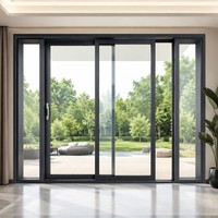 Portes et fenêtres coulissantes modernes en alliage d'aluminium, double vitrage, verre trempé, insonorisées, pour usage extérieur, couleur personnalisée, marque de premier plan