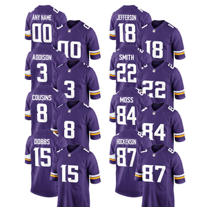 Maillot de football américain violet Minnesota 2026 personnalisé, chemises brodées, uniformes de jeunes brodés, vêtements de sport avec logos - Product Image 1
