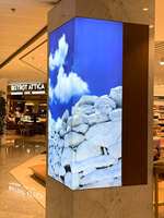 Panneau LED en verre transparent haute luminosité pour affichage vidéo publicitaire en vitrine